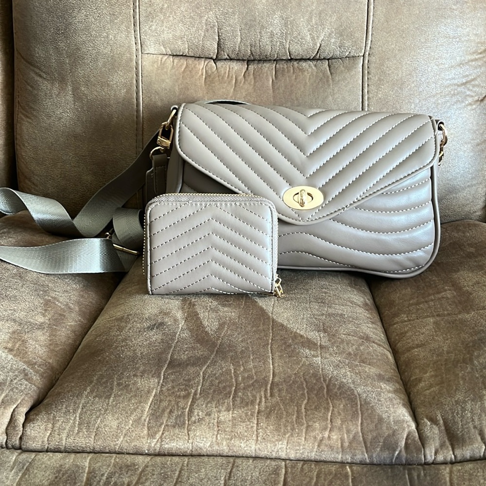 Crossbody purse and wallet set
